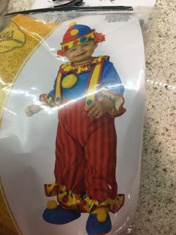 6-12 months clown costume $5