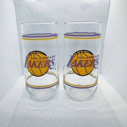Vintage Los Angeles Lakers Glass Cups 