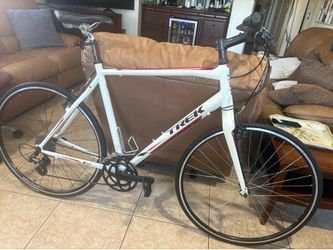 TREK.  FX.   Seven.   Five. Fork Carbon.