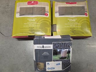 $39 For All, Lot Of (3) waterproof, Heavy Duty Large Outdoor Furniture Covers, NEW