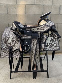 Montura bordada de hilo máquina