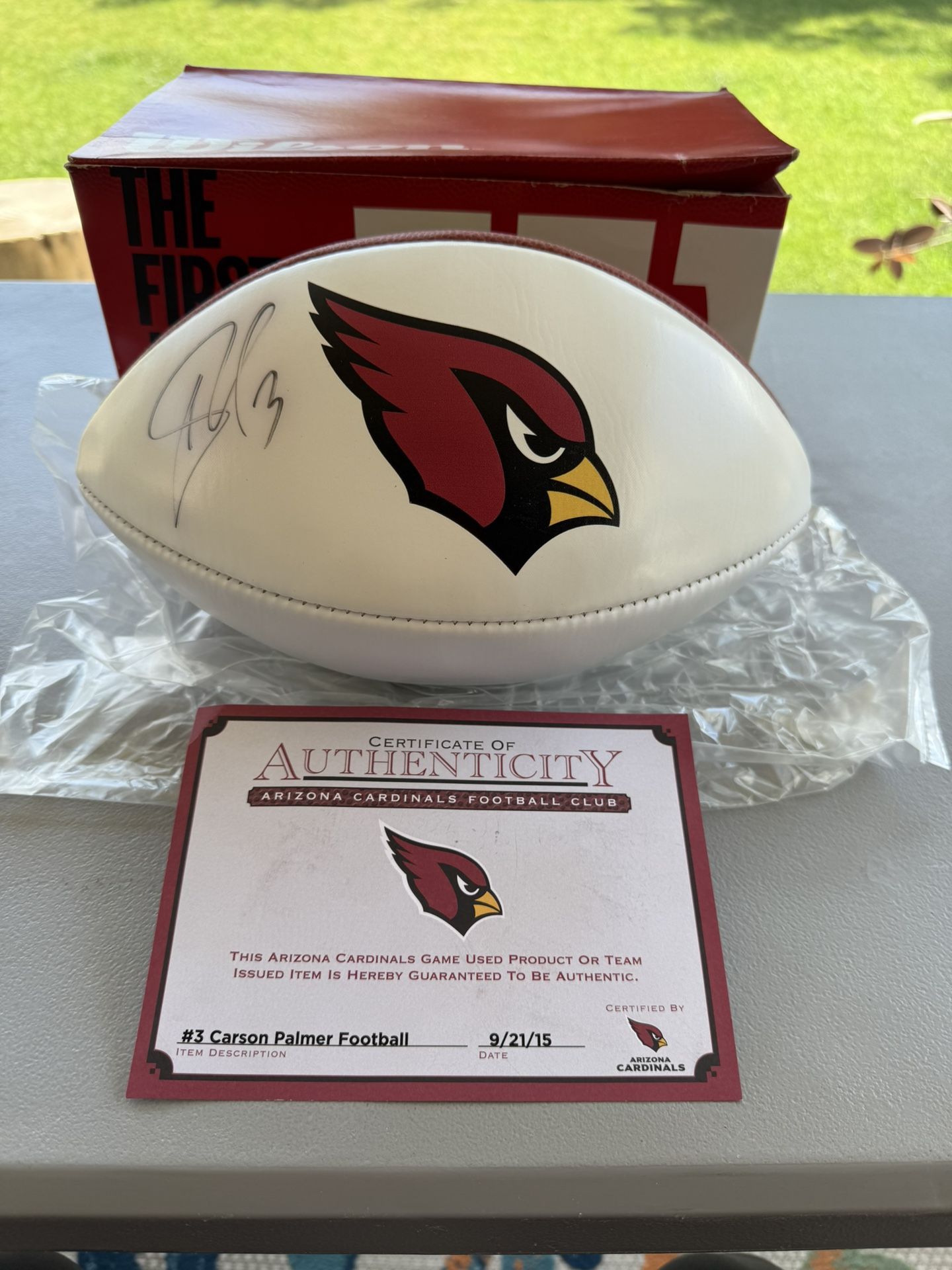Carson Palmer Arizona Cardinals Autographed Football With Certification!
