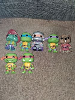 TMNT Funko Pop Lot of 7 Loose - Vaulted Original 2013 Wave Turtles Splinter Shredder & More