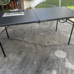 New Black Mainstay Folding 6ft Table 