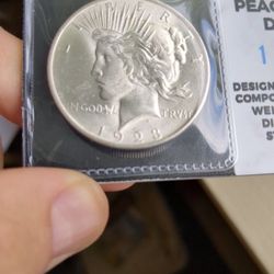  1923 Silver Peace Dollar.