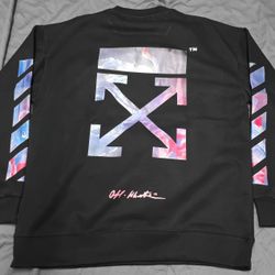 Off-white Men's Pullover Long Sleeve Shirt Size Large 
