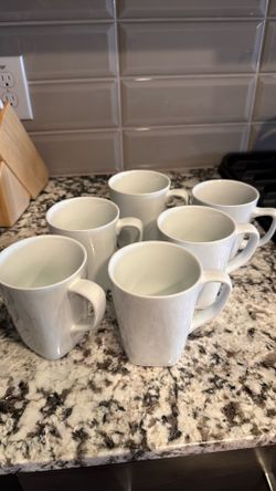 White Coffee/Tea Mugs Set of 6