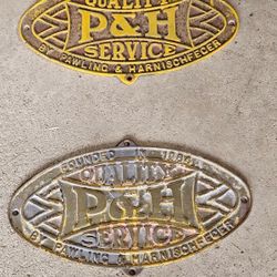 Original P&H Plaques