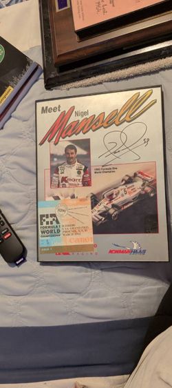 Nigel Mansell Autographed and ticket