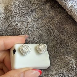 Moissanite 925 Silver Stud Earrings 