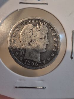 1896 barber half silver dollar
