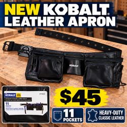 $45 New Kobalt Carpenter’s Classic Leather Apron