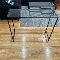 Black Industrial Console Table