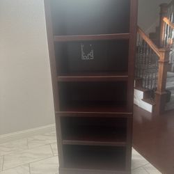 72 Inch Cherry Colored Bookcase 