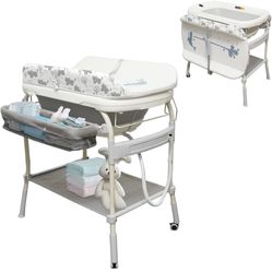 2 in 1 Baby Bathtub with Changing Table