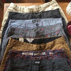 9 Pairs Of Mens Shorts Sizes 32” to 36”