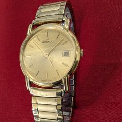 Movado Watch Mens Gold Tone 