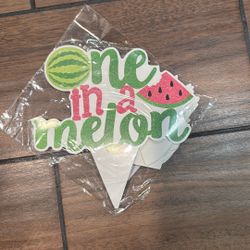 One In A Melon Birthday Decoration 