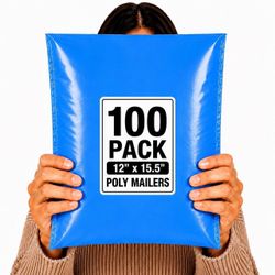 POLY MAILERS 12X15.5 BLUE SELF SEAL SHIPPING BAGS 5/10/15/25/100+ PACKS