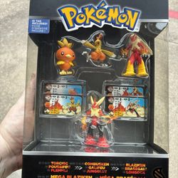 Pokemon Trainer's Choice 4 Pack Torchic, Combusken, Blaziken and Mega Blaziken