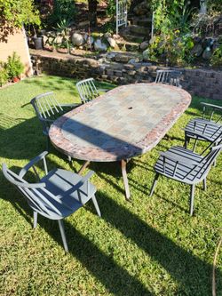 Outdoor table with chairs