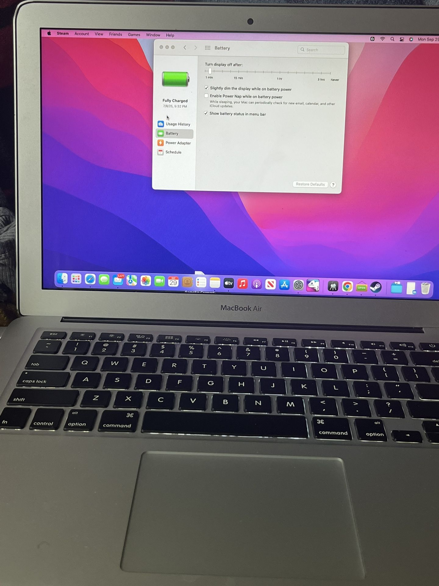 MacBook Air 2017 13” SSD With Original Charger