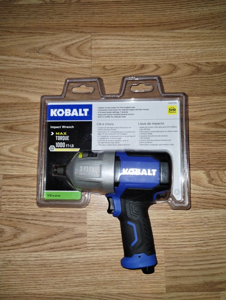 Kobalt 0.5 in 1000 ft lb Air Impact Wrench for Sale in Kernersville NC OfferUp