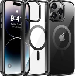 new  Clear Magnetic for iPhone 14 Pro Max Case, [Never Yellow] [ Strong N52 Magnets] Compatible with MagSafe, Plating Slim Shockproof Protective Cover