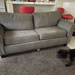 Plush Grey Loveseat