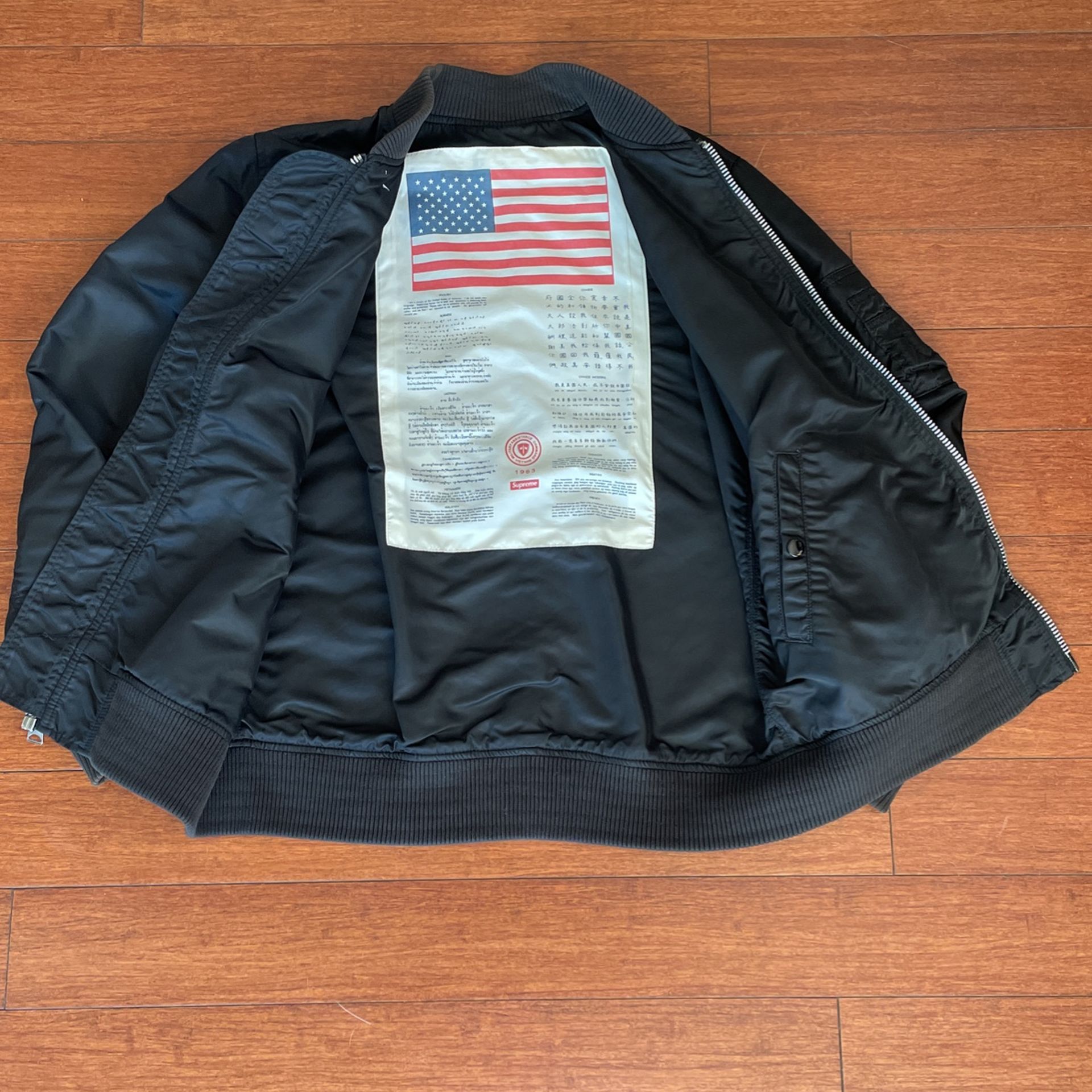 Supreme Blood Chit Reversible Ma 1 Jacket