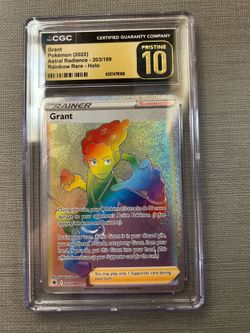 Pokémon Grant 203/189 Swsh10: Astral Radiance Secret Rainbow Rare Holo CGC 10