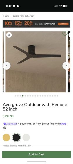52in Ceiling Fan, new in box