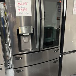 New 30 cu. ft. Smart wi-fi Enabled InstaView™ Door-in-Door® Refrigerator with Craft Ice™ Maker