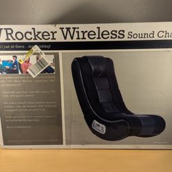VRocker Wireless Sound/Gaming Chair - Built-In Speakers (Faux Leather) NEW IN SEALED BOX