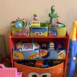 Elmo toy storage/desk