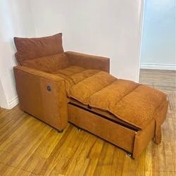 Like New Sleeper Chair Sofa Bed Convertible Pull-Out Couch, 3-in-1 Futon/Modern Chaise Lounge Armchair futon