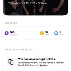 Metallica Sphere 2 Day Pass