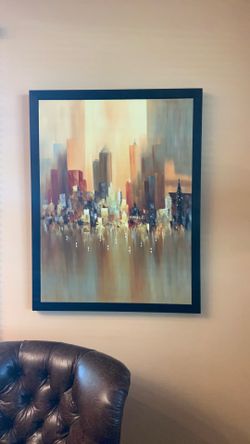 Framed skyline print