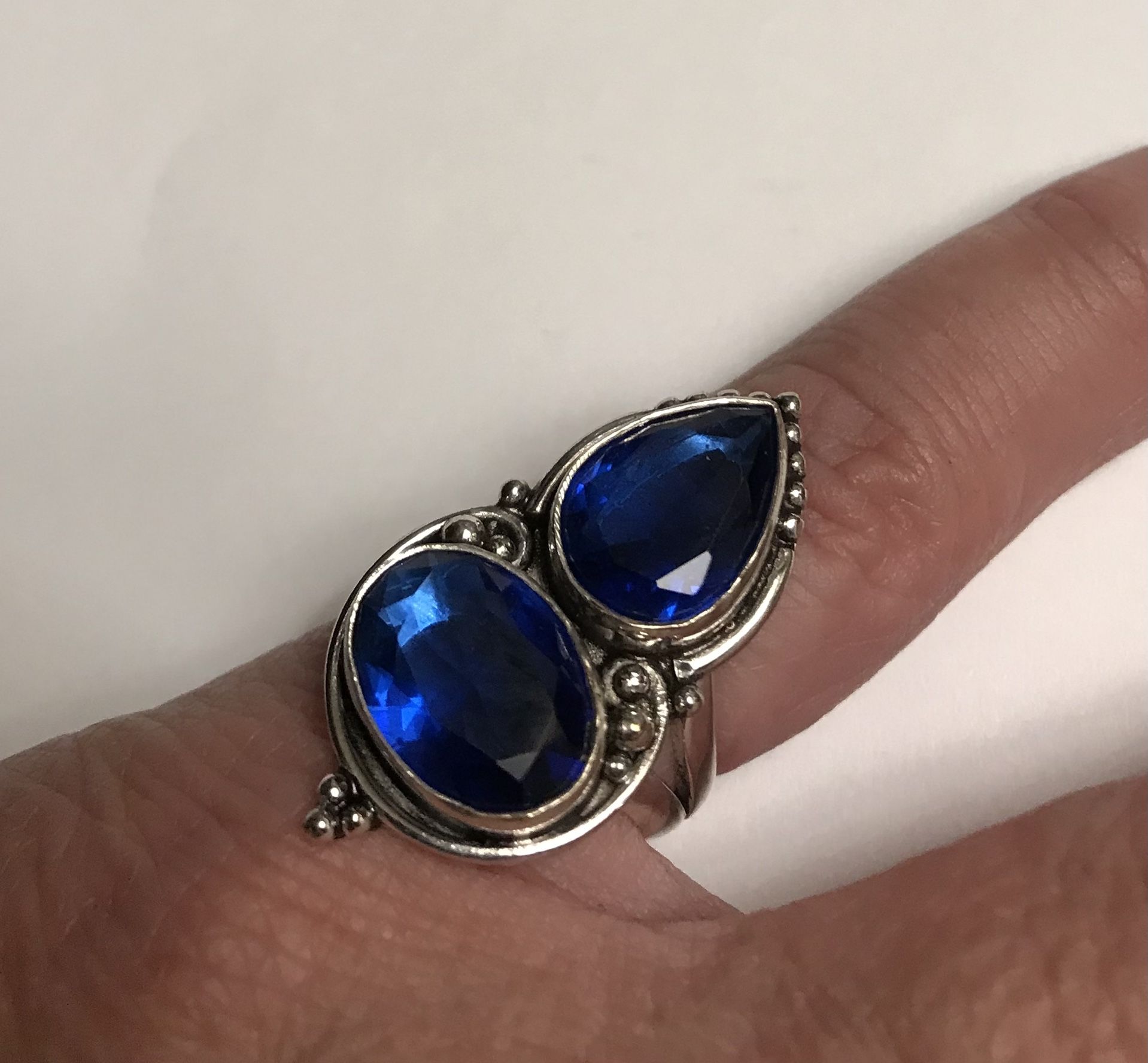 Blue Sapphire 925 Sterling Silver Ring