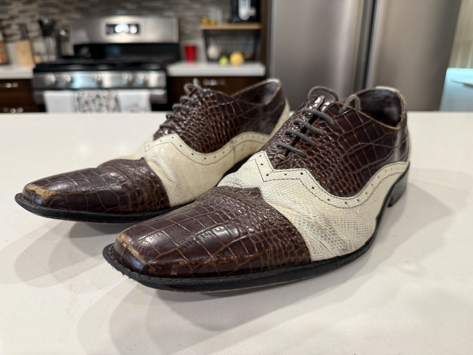 Stacy Adams Brown & Tan Two-Toned Dress Shoes