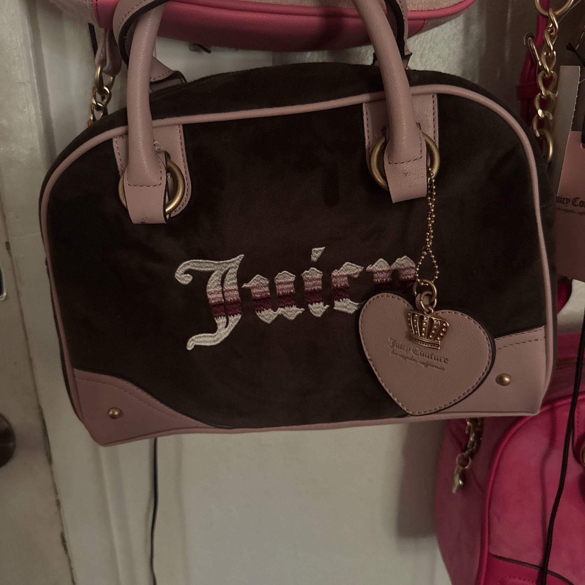 Juicy Bag Pink And Brown With Gold Accents