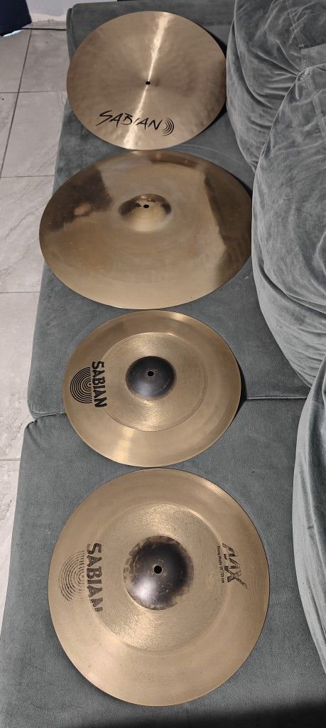 SABIAN Cymbal Set: Hi Hats, Ride, China