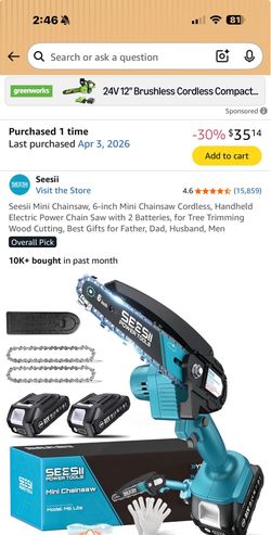 Mini chainsaw NEVER USED