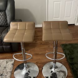 2 Brown Bar Stool 