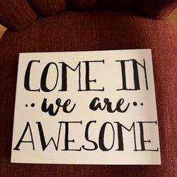 Wall Art Picture Welcome Sign