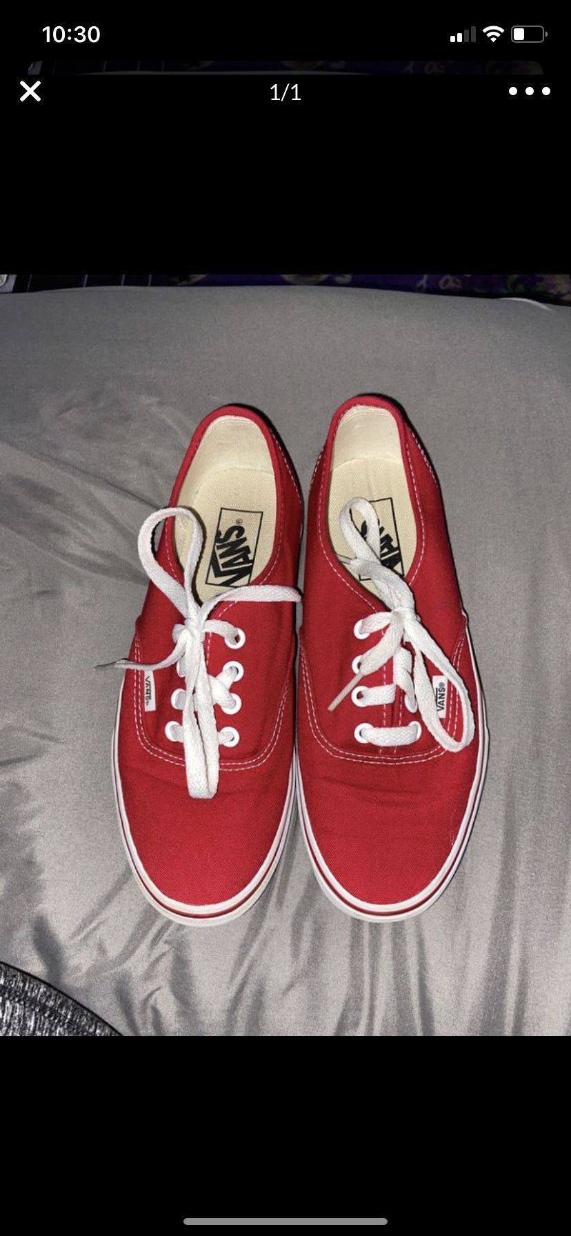 Red vans shoes