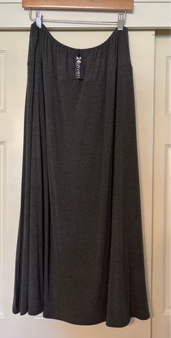 24seven Comfort Apparel Maxi Skirt Dark Grey - NWT