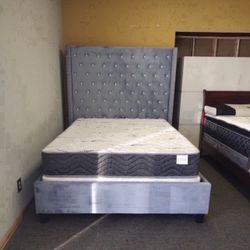 Queen Bed With Mattress Brand new , Delivery Same Day 