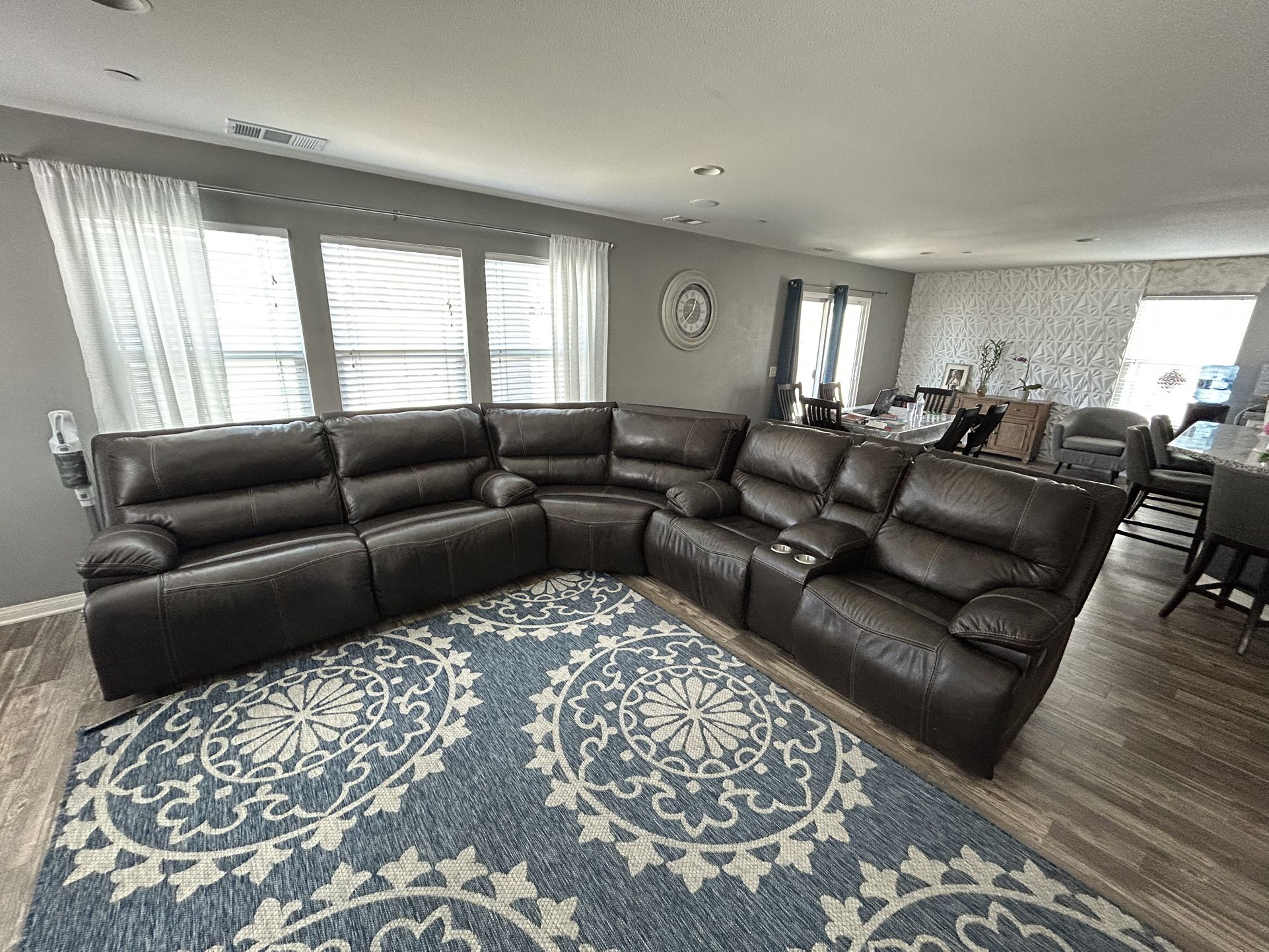 Ashley Furniture Leather Recliner Sectional