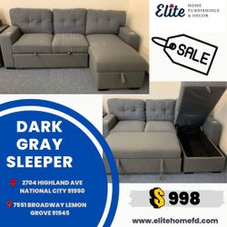 Special ‼️ Dark Gray Sleeper Sectional 